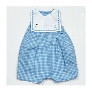 Luli & Me Golf Check Bubble Romper